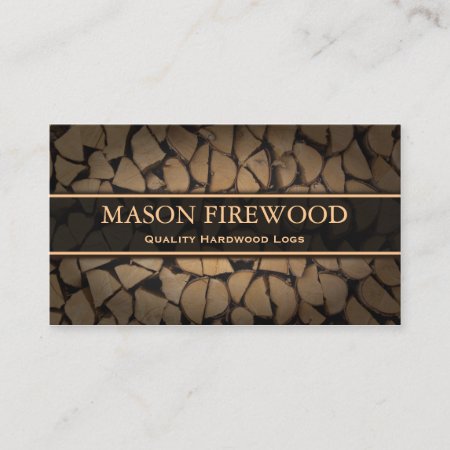 Cut Logs Firewood Supply Business Card