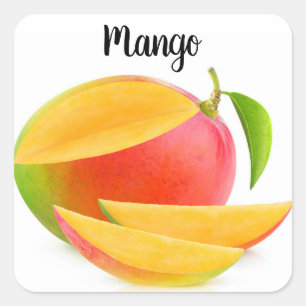 Cut mango square sticker