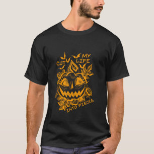 Cut My Life Into Pieces Lazy Halloween Crazy Hallo T-Shirt