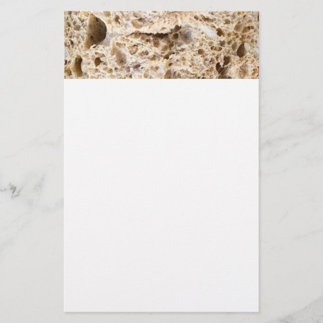 Cut of the fresh bread stationery (Front)
