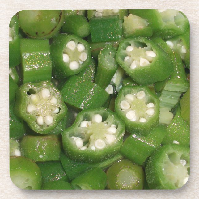 Cut Okra Coaster (Front)