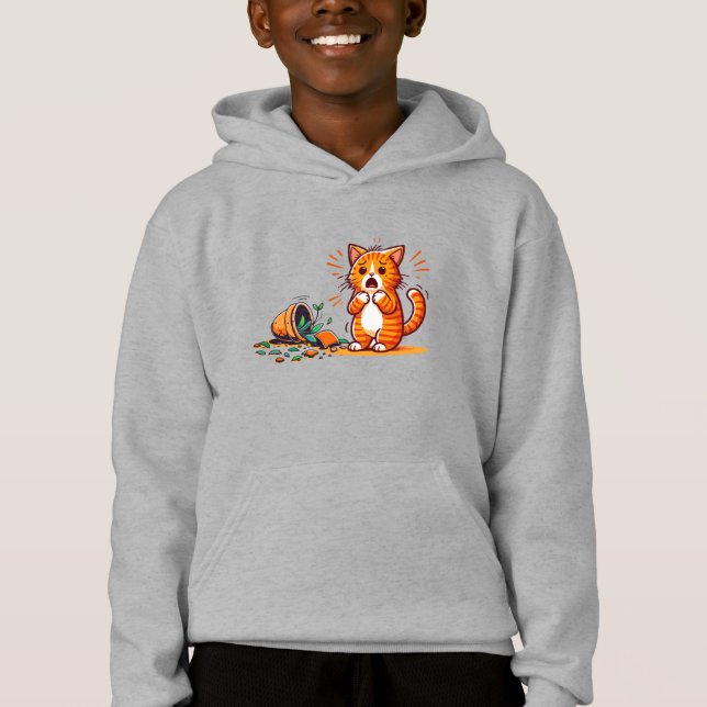 Cut Orange Cat - Hoodie (Front)