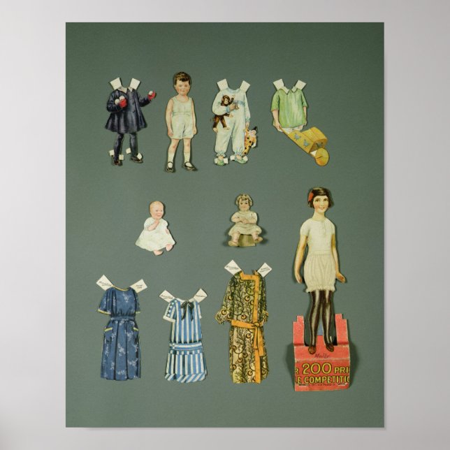 Cut out doll and clothes, late 1920s-early 1930s poster (Front)