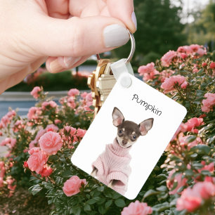 Cut Out Family Dog Photo Keychain
