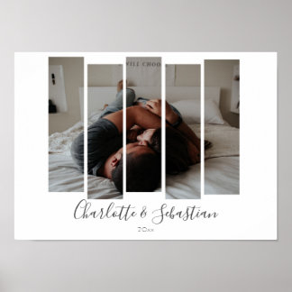 Cut Out Frame Personalized Photo and Text Custom Poster