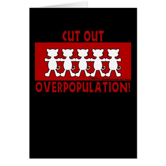 Cut Out Overpopulation! Cats Cards (Front)