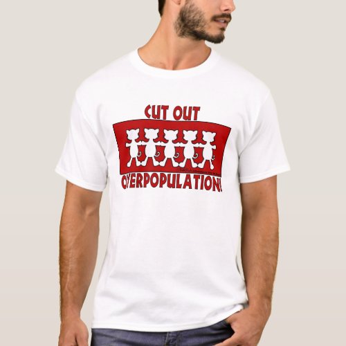 Cut Out Overpopulation Cats T_Shirt
