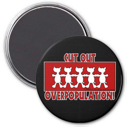 Cut Out Overpopulation Dogs Magnet