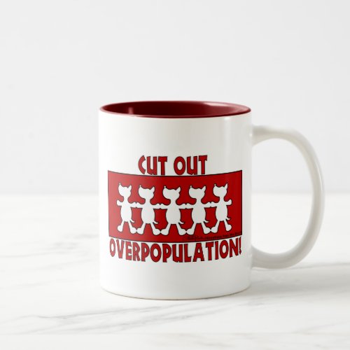 Cut Out Overpopulation Dogs Two_Tone Coffee Mug