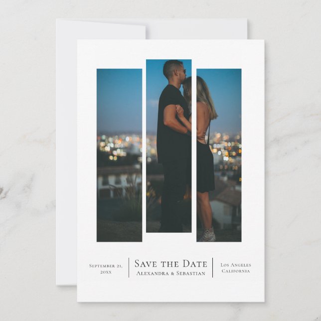 Cut Out Save The Date Wedding Photo Personalized Announcement (Front)