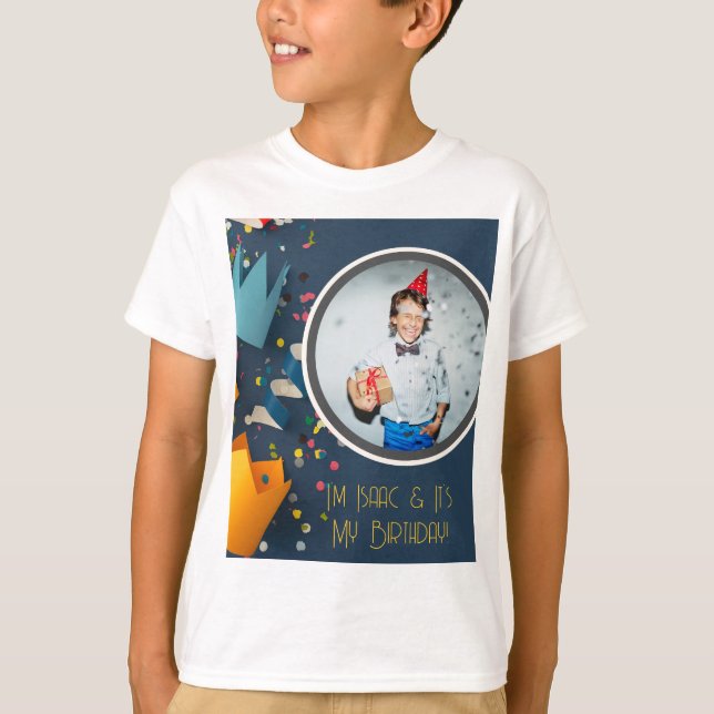 Cut Paper Art Crown Custom Photo Guest of Honor T-Shirt (Front)