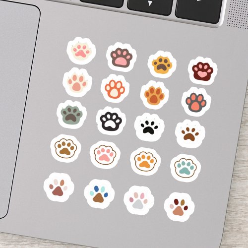 Cut Paw Prints for petlovers Sticker