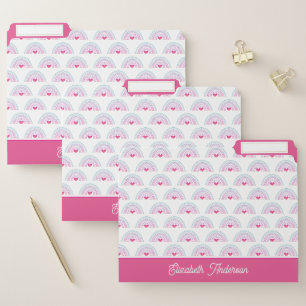 Cut Pink Boho Rainbow Girly File Folder
