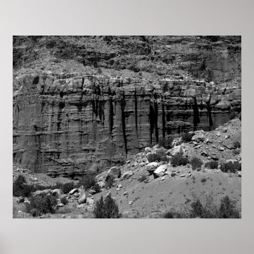Cut Rock Face in New Mexico Mountains 16x20 Poster