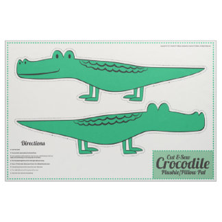 Cut & Sew Crocodile Plushie - Pillow Pal Fabric
