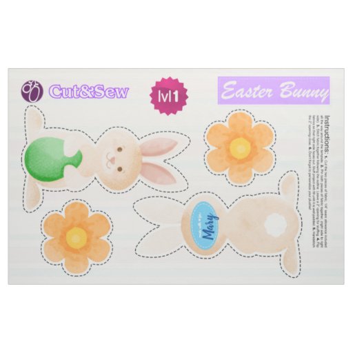 Cut & Sew Easter Bunny - Easy DIY Project Fabric