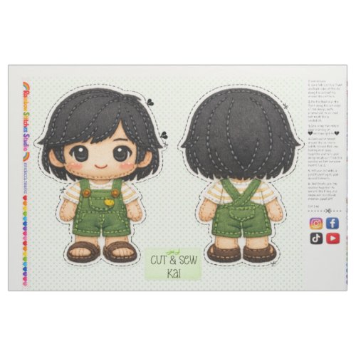 Cut & Sew Plushie - Kids sewing for beginner Fabric