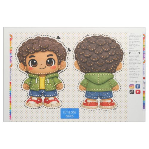 Cut & Sew plushie kids sewing for beginners Fabric