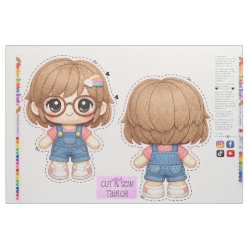 Cut & Sew plushie kids sewing for beginners Fabric