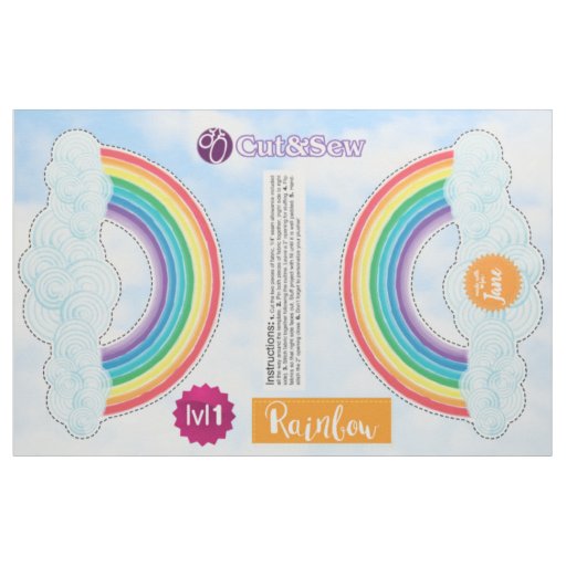 Cut & Sew Rainbow - Easy DIY Project Fabric