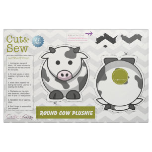 Cut & Sew: Round Cow Plush Pillow Fabric