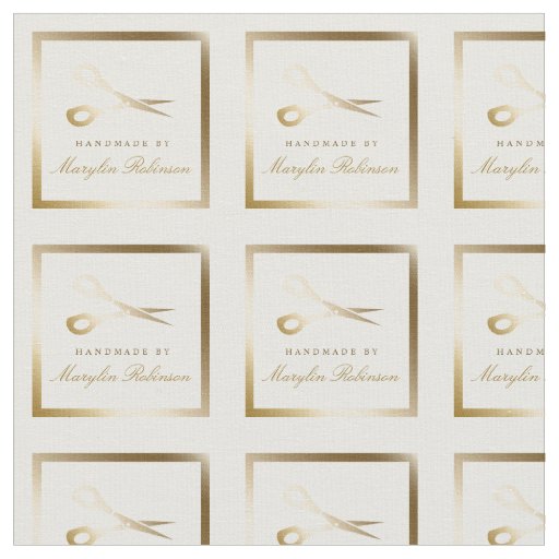 Cut & Sew | White & Gold Scissors Handmade By Fabric