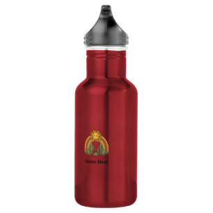 Cut sun rainbow cactus custom name coffe mug stainless steel water bottle