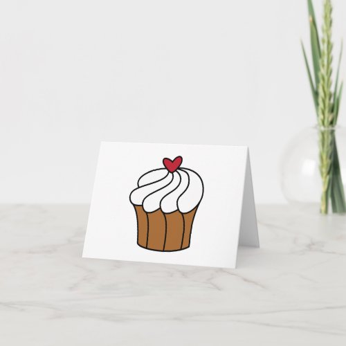 Cut the cupcake thank you card