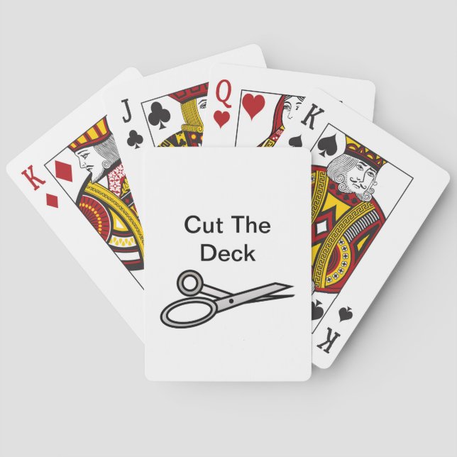 Cut The Deck Playing Cards, Card Game Humor (Back)
