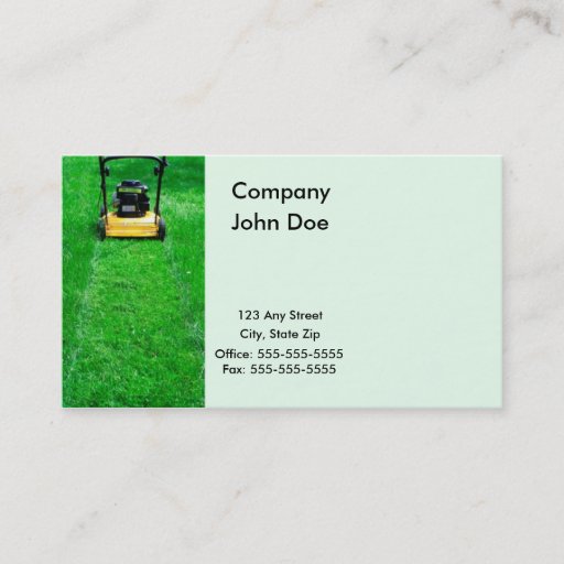 Customizable Cut The Grass Business Card