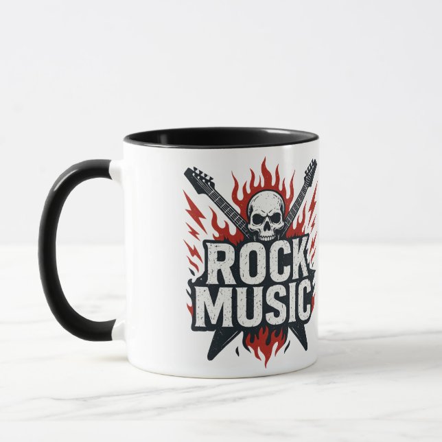 Cut this unique mug inspired by rock music (Left)
