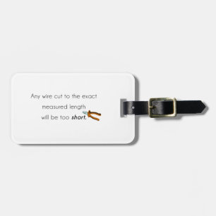 Cut too short! luggage tag