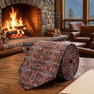 Cut Tree Logs Stacked Together Pattern Photograph Neck Tie