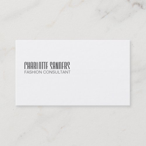 Cut Typeface Business Card