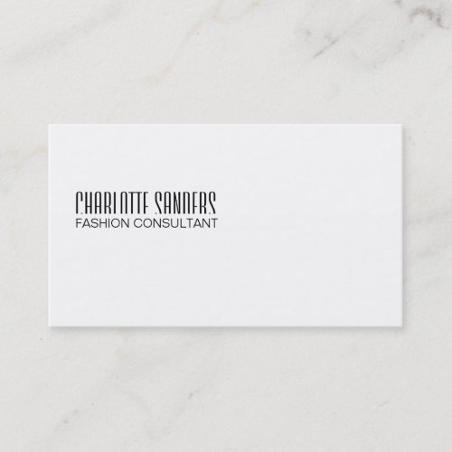 Cut Typeface Business Card