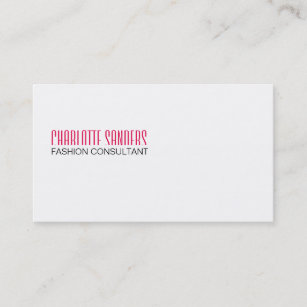 Cut Typeface (hot pink) Business Card