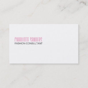 Cut Typeface (pink) Business Card