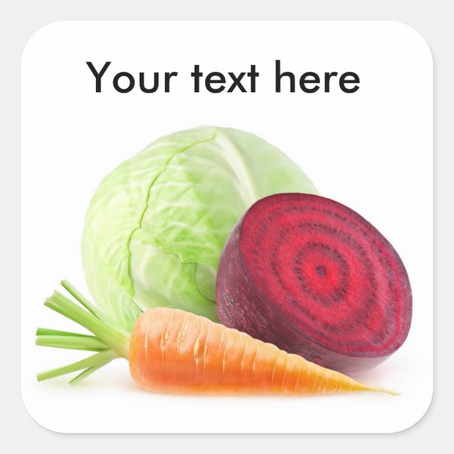 Cut vegetables square sticker (Front)