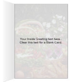 Cut watermelon fruit basket with flowers cards (Inside (Right))