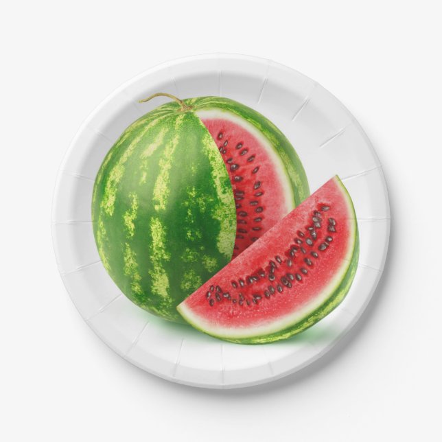 Cut watermelon paper plates (Front)