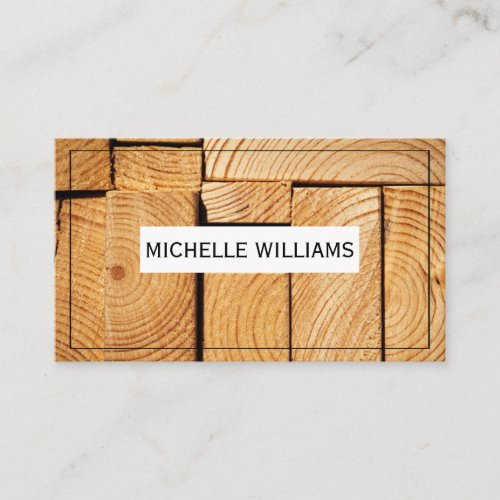 Cut Wood Boards  Lumber Business Card