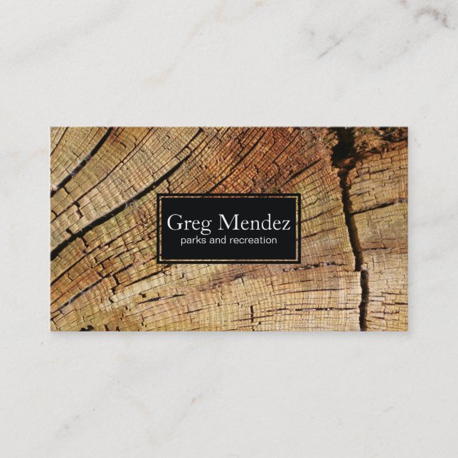 Cut Wood Business Card (Front)