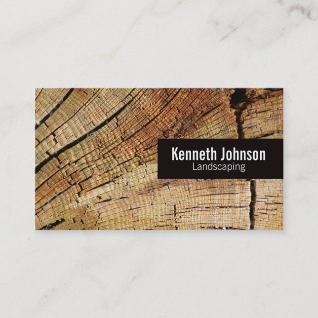 Cut Wood Business Card (Front)