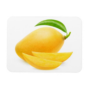 Cut yellow mango magnet