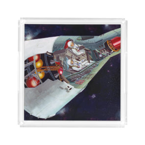 Cutaway A Two-Person Gemini Spacecraft In Flight. Acrylic Tray