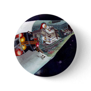 Cutaway A Two-Person Gemini Spacecraft In Flight. Button