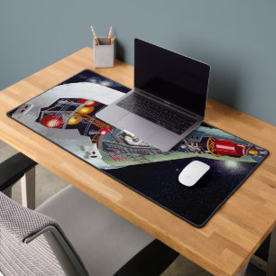 Cutaway A Two-Person Gemini Spacecraft In Flight. Desk Mat