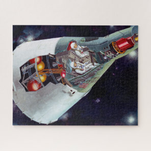 Cutaway A Two-Person Gemini Spacecraft In Flight. Jigsaw Puzzle