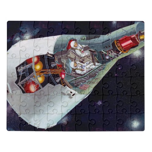 Cutaway A Two_Person Gemini Spacecraft In Flight Jigsaw Puzzle
