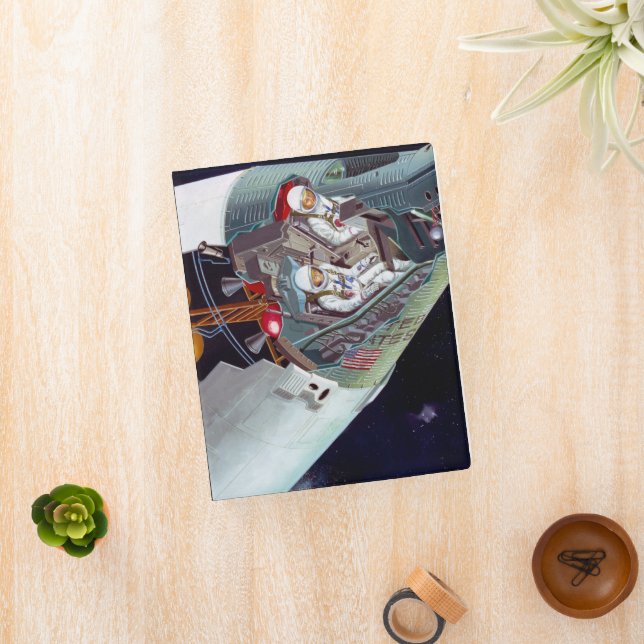 Cutaway A Two-Person Gemini Spacecraft In Flight. Mini Binder (InSitu)